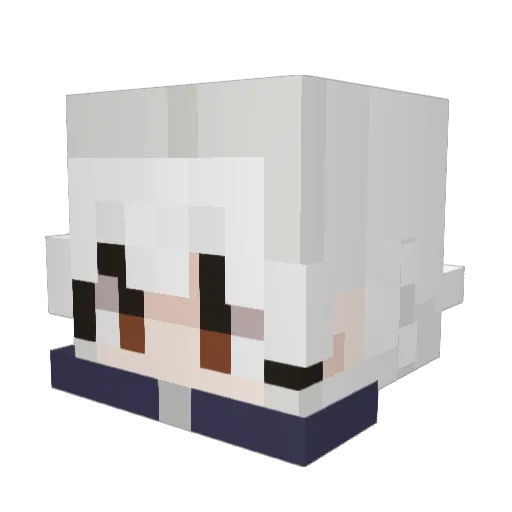 4luxx Minecraft avatar head, 3D render