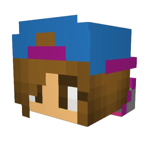 4meeks Minecraft avatar head, 3D render