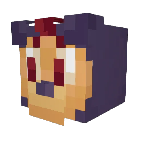 4micus Minecraft avatar head, 3D render