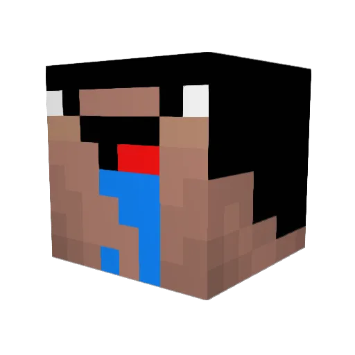 4mu1a Minecraft avatar head, 3D render