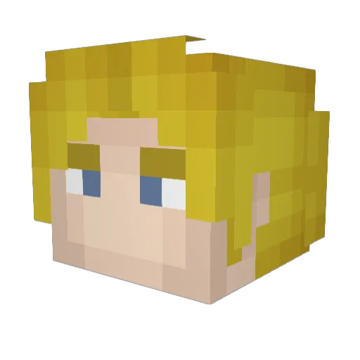 4mzzz Minecraft avatar head, 3D render