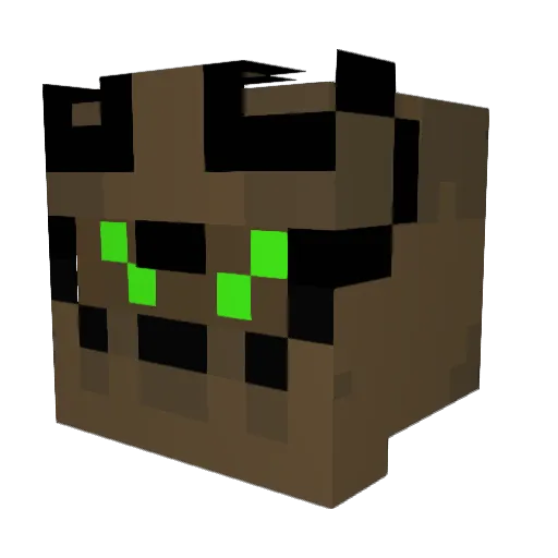 4nTiBoT Minecraft avatar head, 3D render
