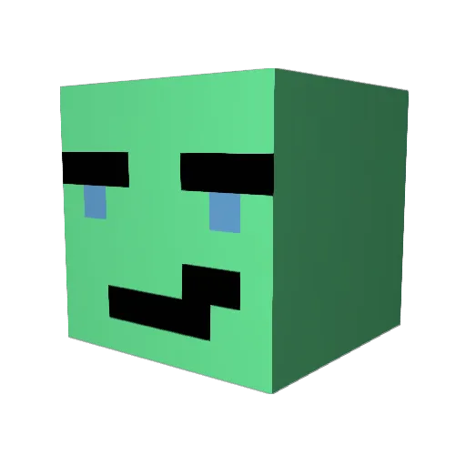 4nass_ Minecraft avatar head, 3D render