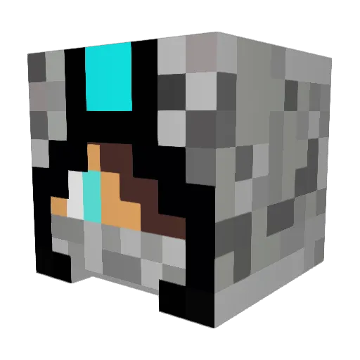 4nd9 Minecraft avatar head, 3D render