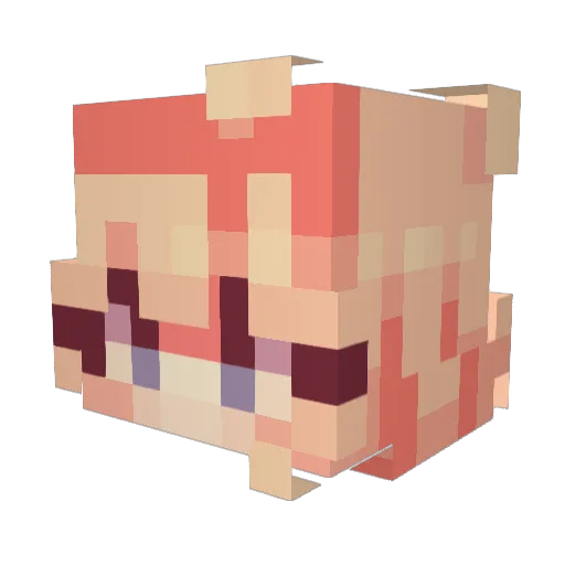 4ndyzx Minecraft avatar head, 3D render