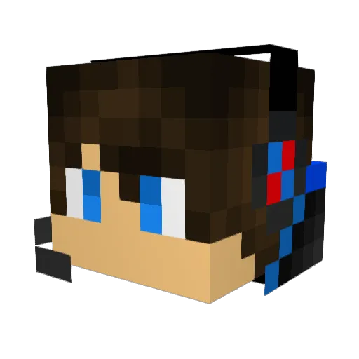 4niININ Minecraft avatar head, 3D render