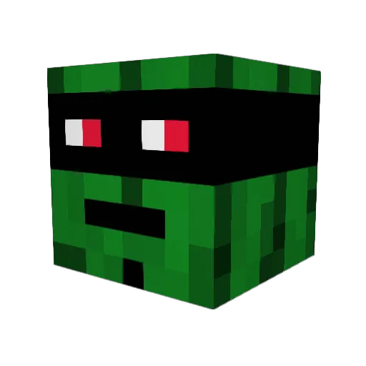 4non Minecraft avatar head, 3D render