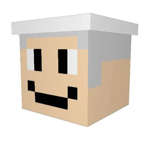4nsu Minecraft avatar head, 3D render