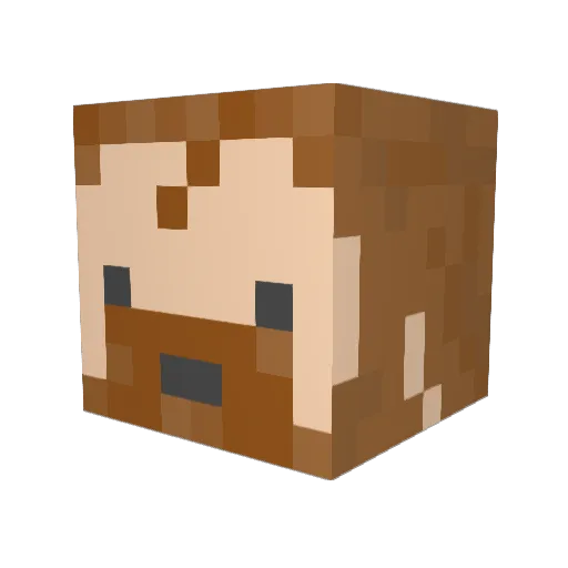 4ntz Minecraft avatar head, 3D render
