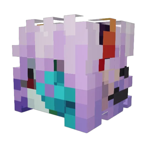 4nxiously Minecraft avatar head, 3D render
