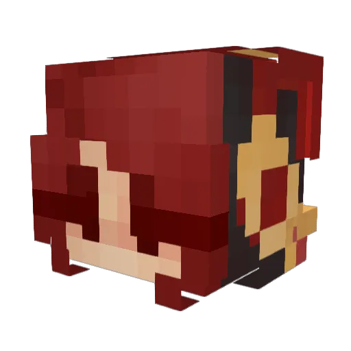 4ourK Minecraft avatar head, 3D render