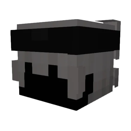 4ourn Minecraft avatar head, 3D render