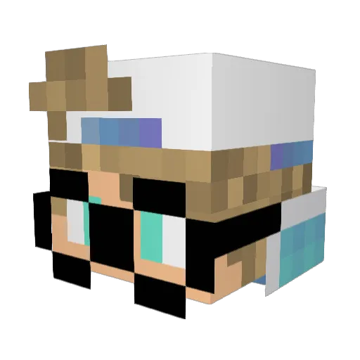 4ourz Minecraft avatar head, 3D render