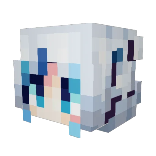 4red Minecraft avatar head, 3D render