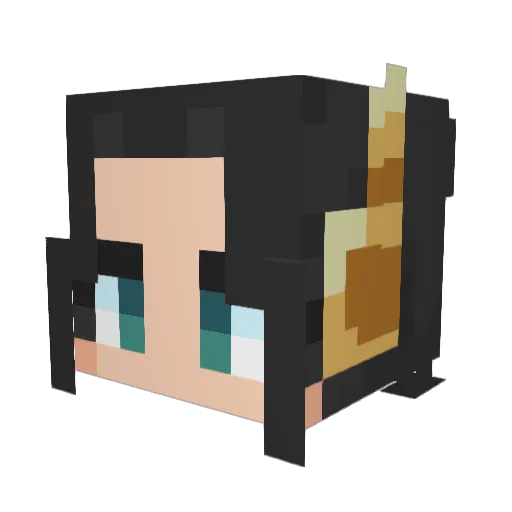 4rmony Minecraft avatar head, 3D render