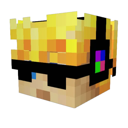 4ron Minecraft avatar head, 3D render