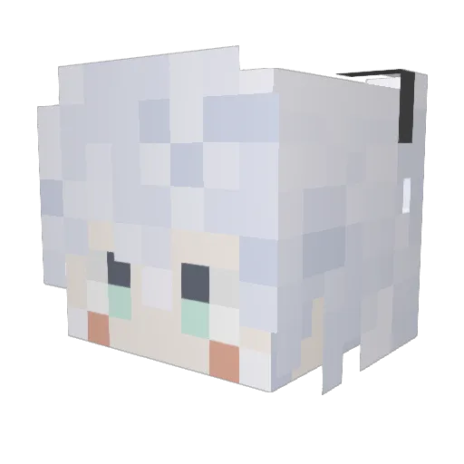 4rsk Minecraft avatar head, 3D render