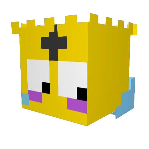 4rte_x4 Minecraft avatar head, 3D render