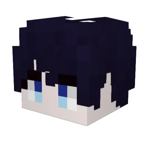 4sqhi Minecraft avatar head, 3D render