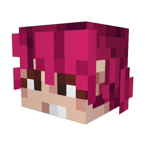 4tbhddwdbluesata Minecraft avatar head, 3D render