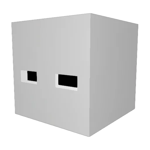 4te_ Minecraft avatar head, 3D render
