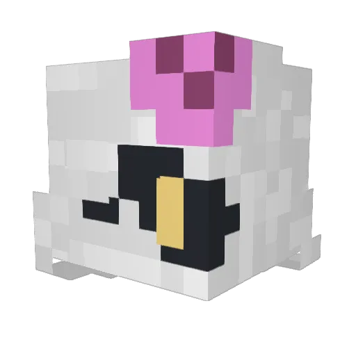4thr Minecraft avatar head, 3D render