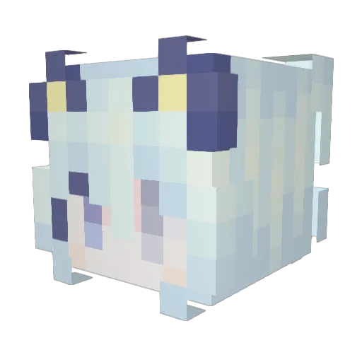 4u4 Minecraft avatar head, 3D render