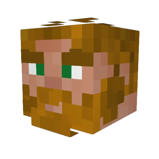4uper Minecraft avatar head, 3D render
