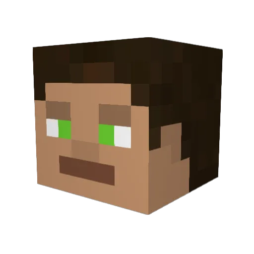 4urbrains Minecraft avatar head, 3D render