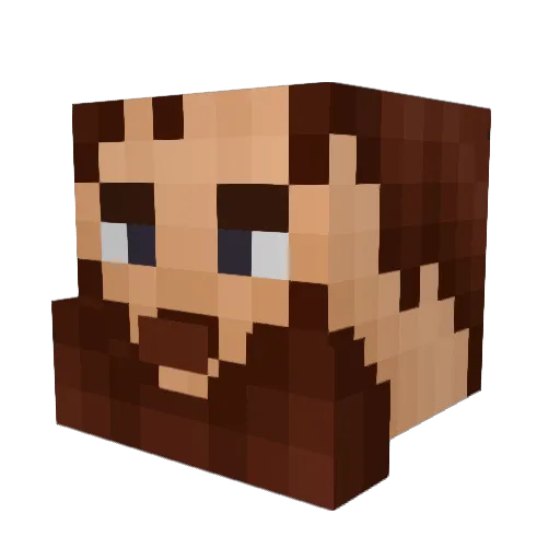 4uvak256 Minecraft avatar head, 3D render
