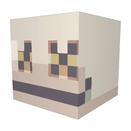 4v Minecraft avatar head, 3D render