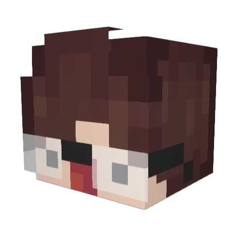 4vin Minecraft avatar head, 3D render