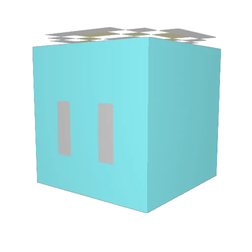 4w4yy Minecraft avatar head, 3D render