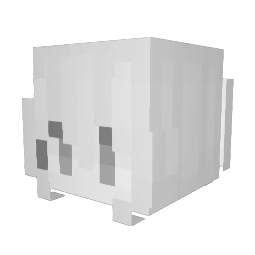 4wet Minecraft avatar head, 3D render