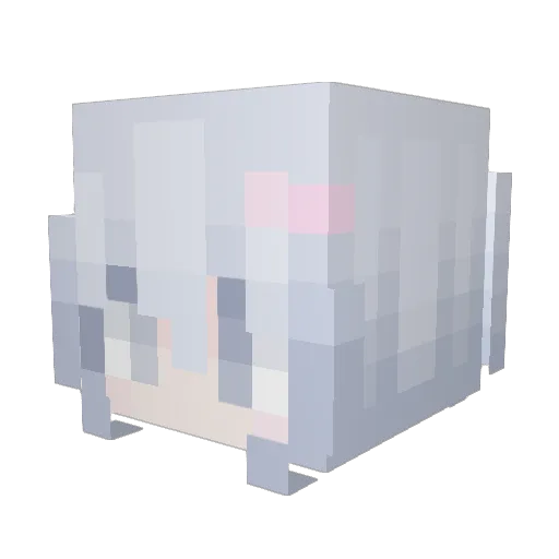 4wn_a Minecraft avatar head, 3D render