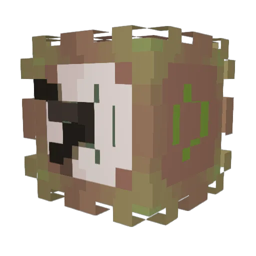 4x8 Minecraft avatar head, 3D render