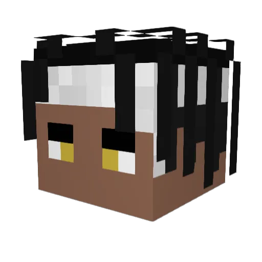 4x93 Minecraft avatar head, 3D render