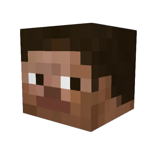 4xhs Minecraft avatar head, 3D render