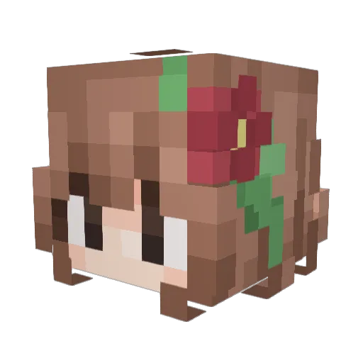 4yane Minecraft avatar head, 3D render