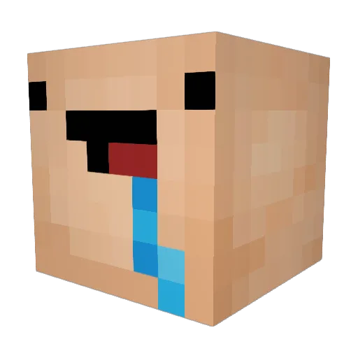 4yrold Minecraft avatar head, 3D render