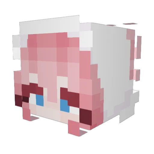 4yvm1 Minecraft avatar head, 3D render