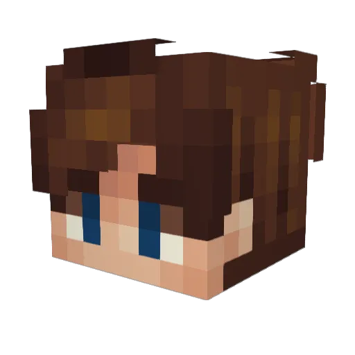 4yx_MC Minecraft avatar head, 3D render