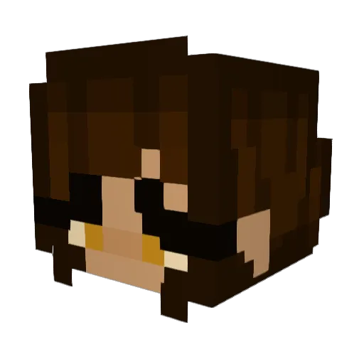 4zii Minecraft avatar head, 3D render