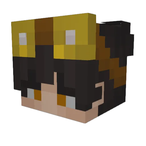 4zoz Minecraft avatar head, 3D render