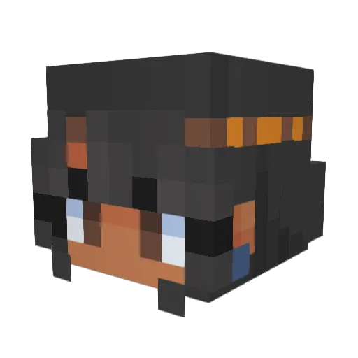 4zur3_ Minecraft avatar head, 3D render