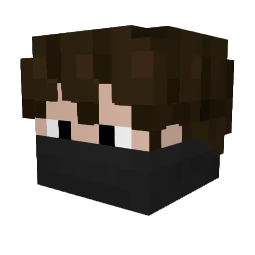 4zv_ Minecraft avatar head, 3D render
