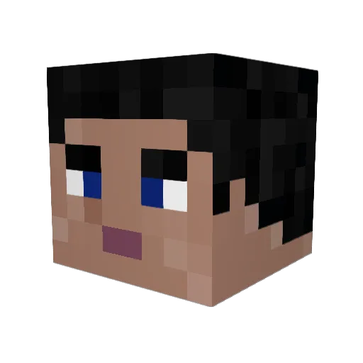 50000inch Minecraft avatar head, 3D render