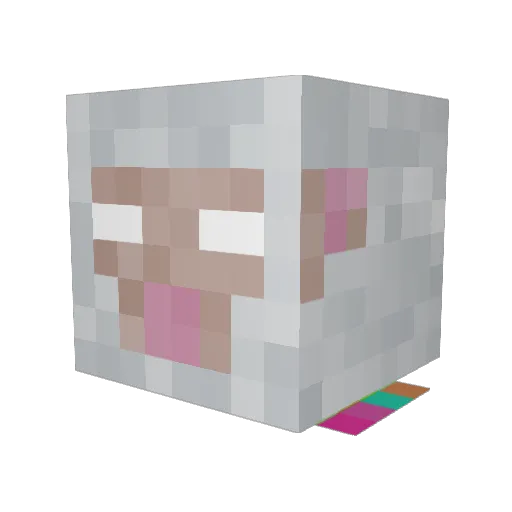 5000bugs Minecraft avatar head, 3D render