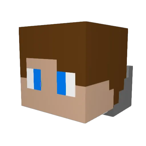 500Chuckiee Minecraft avatar head, 3D render
