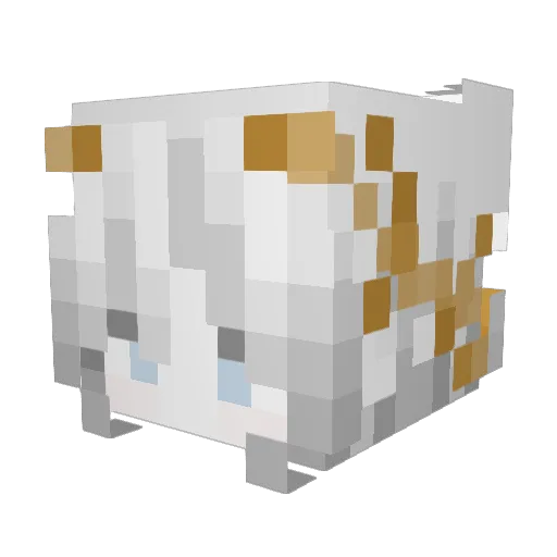 500dB Minecraft avatar head, 3D render